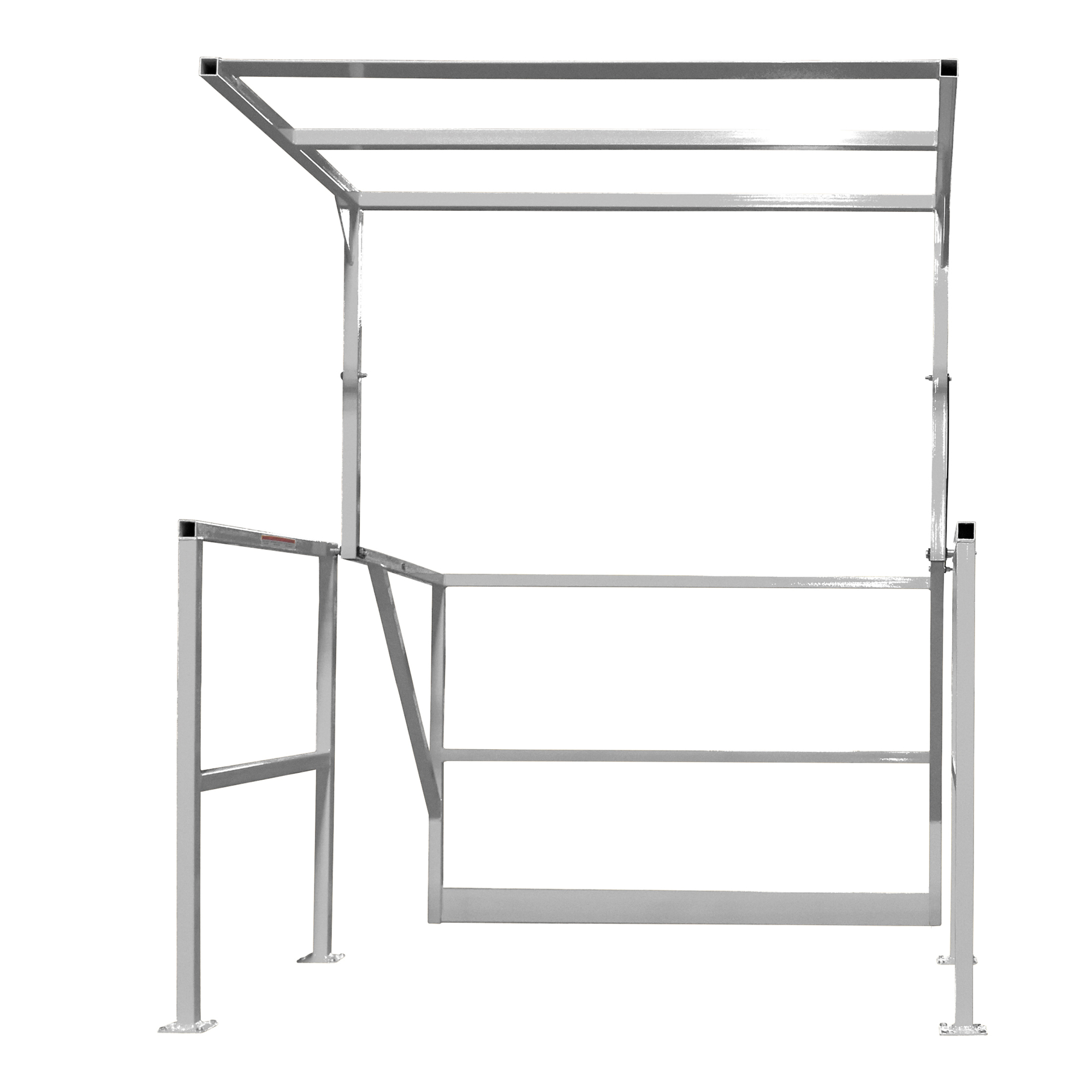 Vestil Aluminum Mezzanine Safety Gate - 68.5in. Width, Silver, Model# MEZZ-200-A